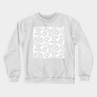 Floral pattern outline Crewneck Sweatshirt